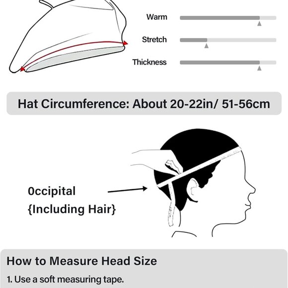 Women French Wool Beret Hats - Solid Color Classic Beanie Winter Cap - Picture 3 of 9